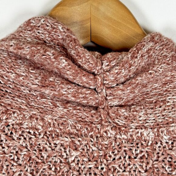 Anthropologie Angel of the North Cardigan XS Pink Marled Knit Open Front Cozy - Picture 9 of 16